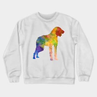 German Wirehaired Pointer in watercolor Crewneck Sweatshirt